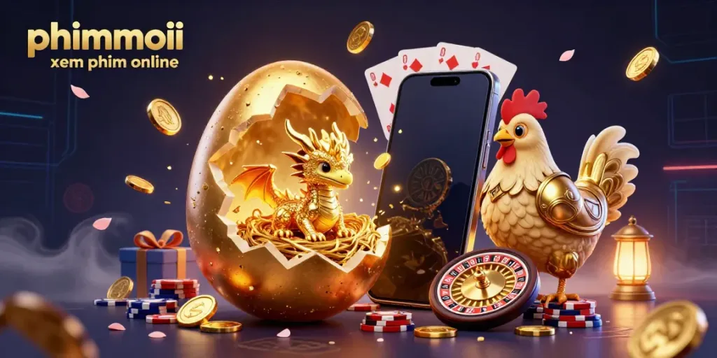 Experience the spark of excitement with phimmoi xem phim online in a dynamic casino scene with a golden dragon.