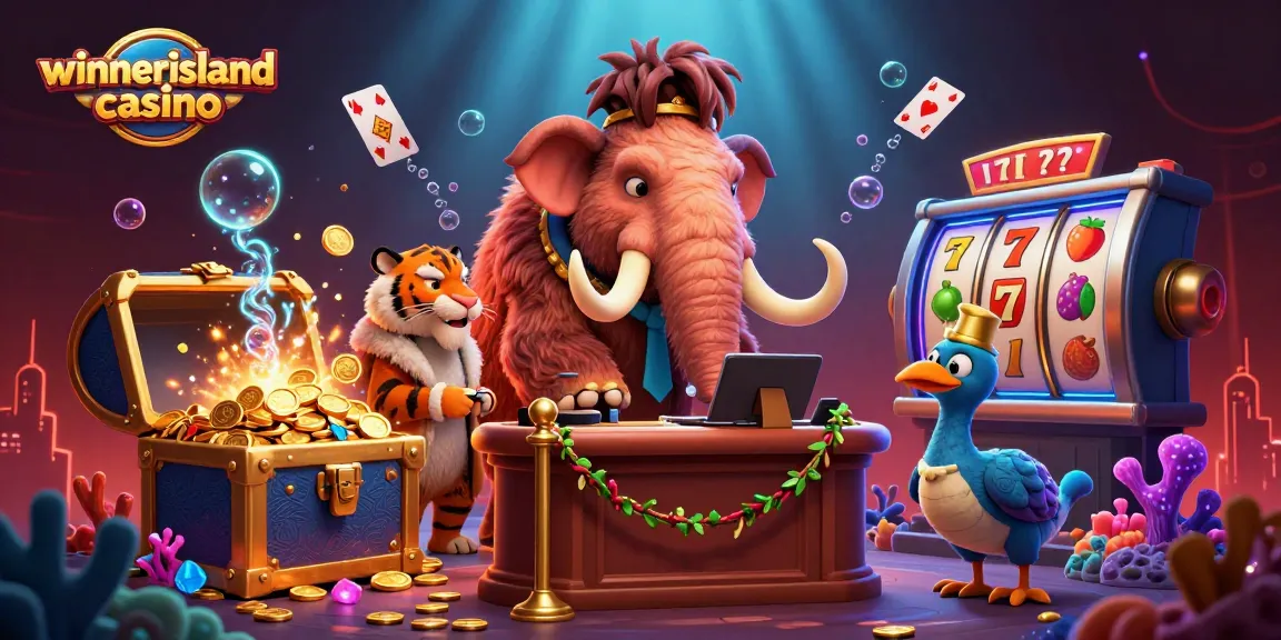 Immerse in the excitement of winnerisland casino with vibrant cartoon characters and thrilling game elements.